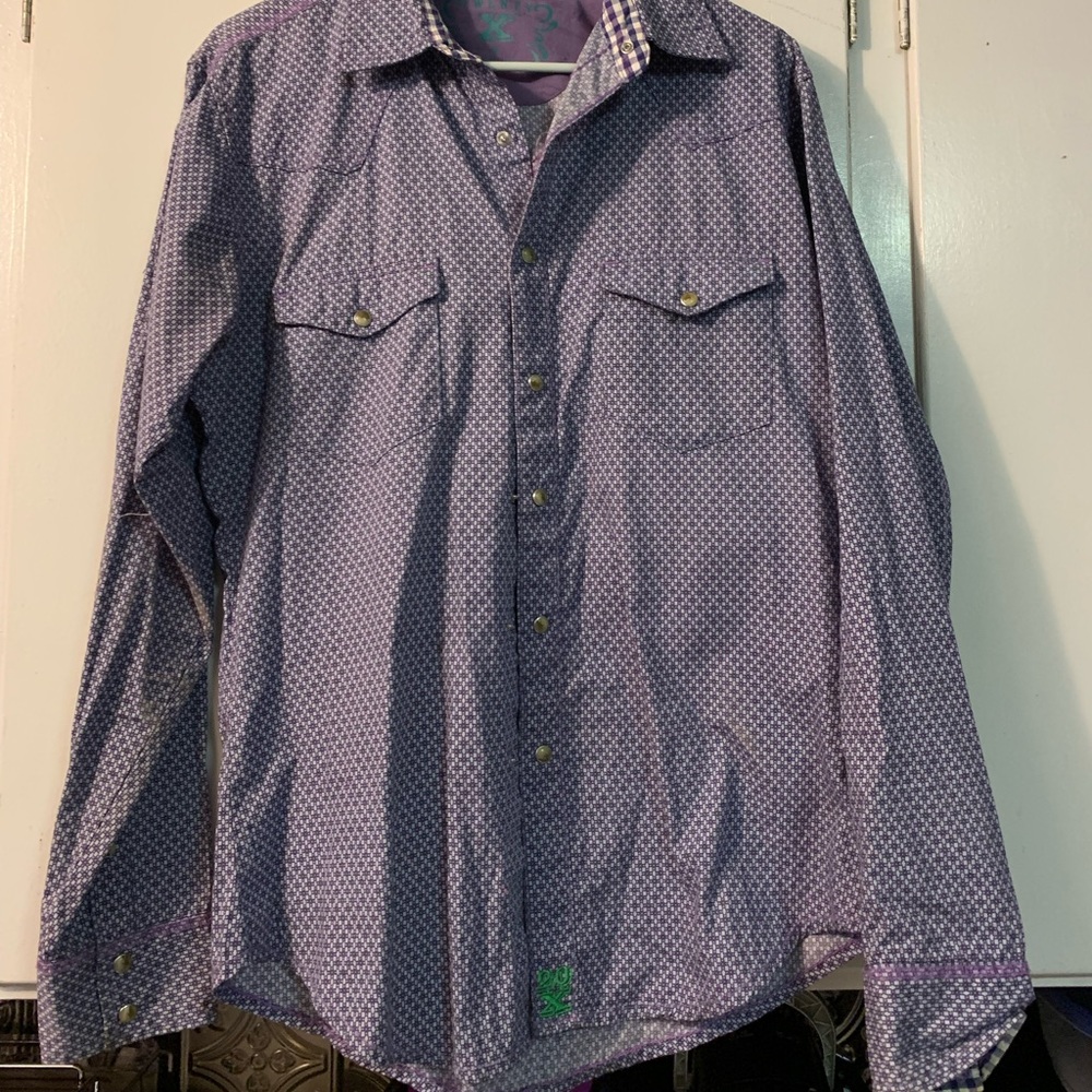 Mens purple/plaid shirt